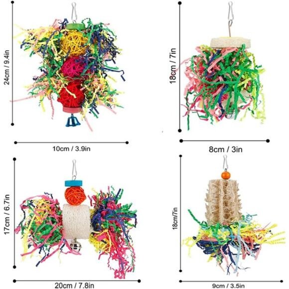 Bird Toys Bird Shredding Foraging Toys Parakeet Toy Chewing Hanging Toy - Picture 6 of 7
